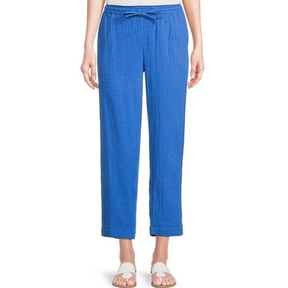 Tommy Bahama Bright Blue Cropped Pull-On Pants